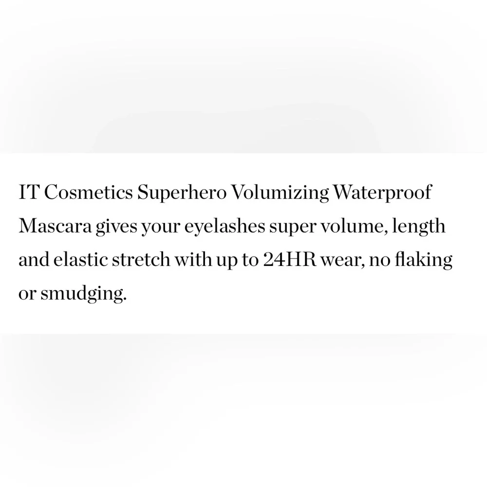 $7❤️‍🔥 It Cosmetics Superhero Volumizing Waterproof Mascara Mini 👁️🦸‍♂️ NEW